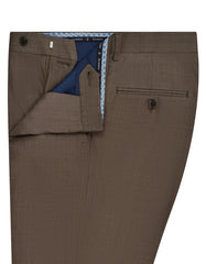 Brown Texture Formal Trouser Tailored Smart Fit FT464S-32