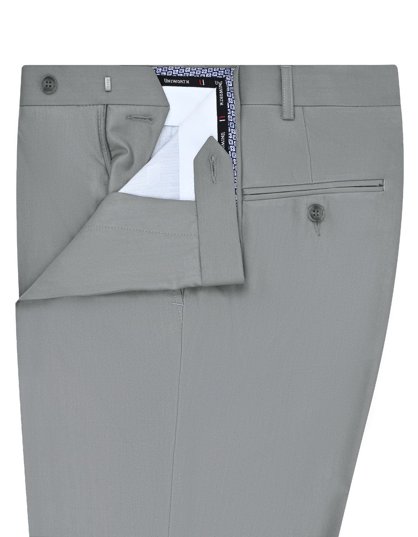 Grey Plain Formal Trouser Classic Fit FT467C-32