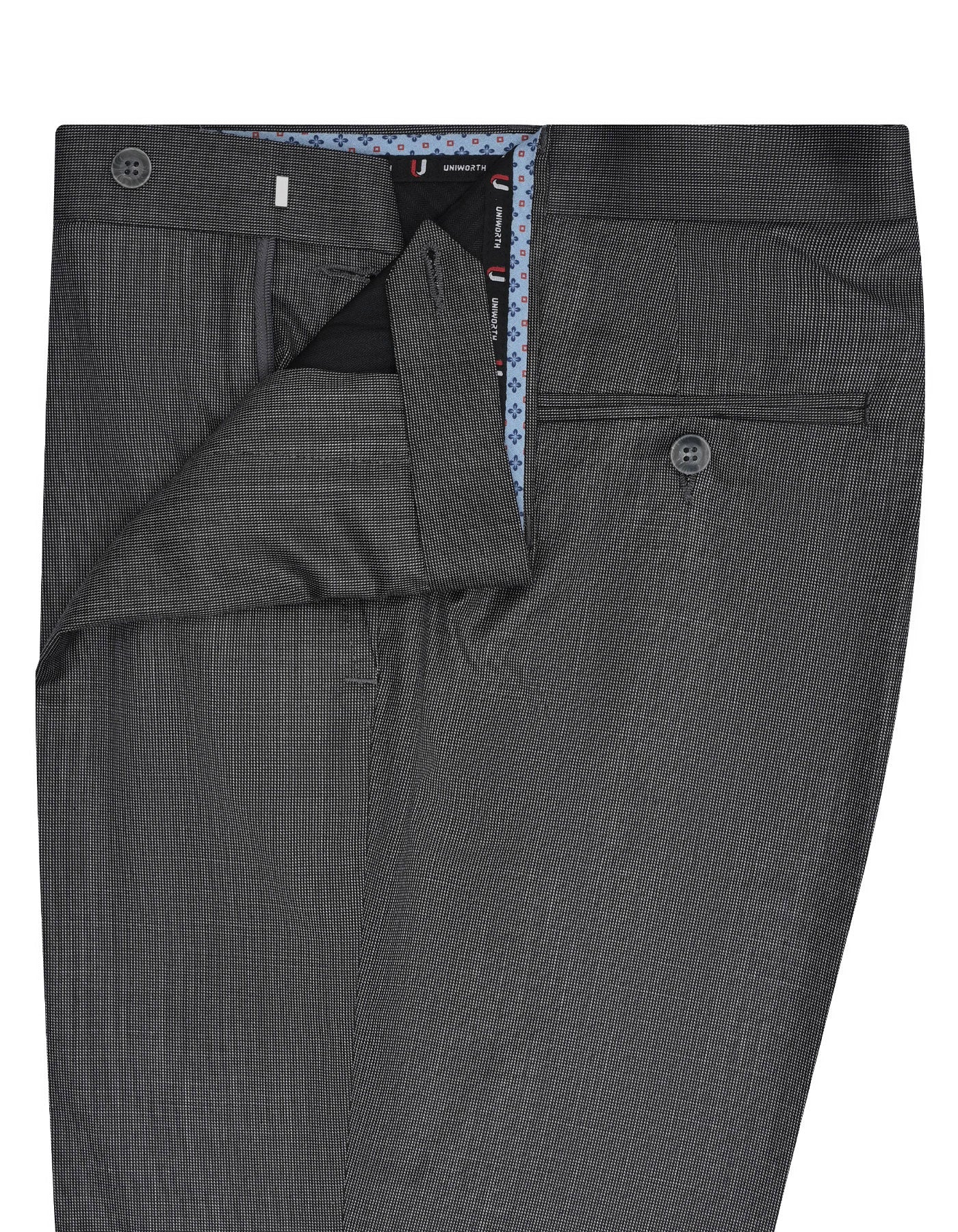 D Grey Texture Formal Trouser Tailored Smart Fit FT472S-32