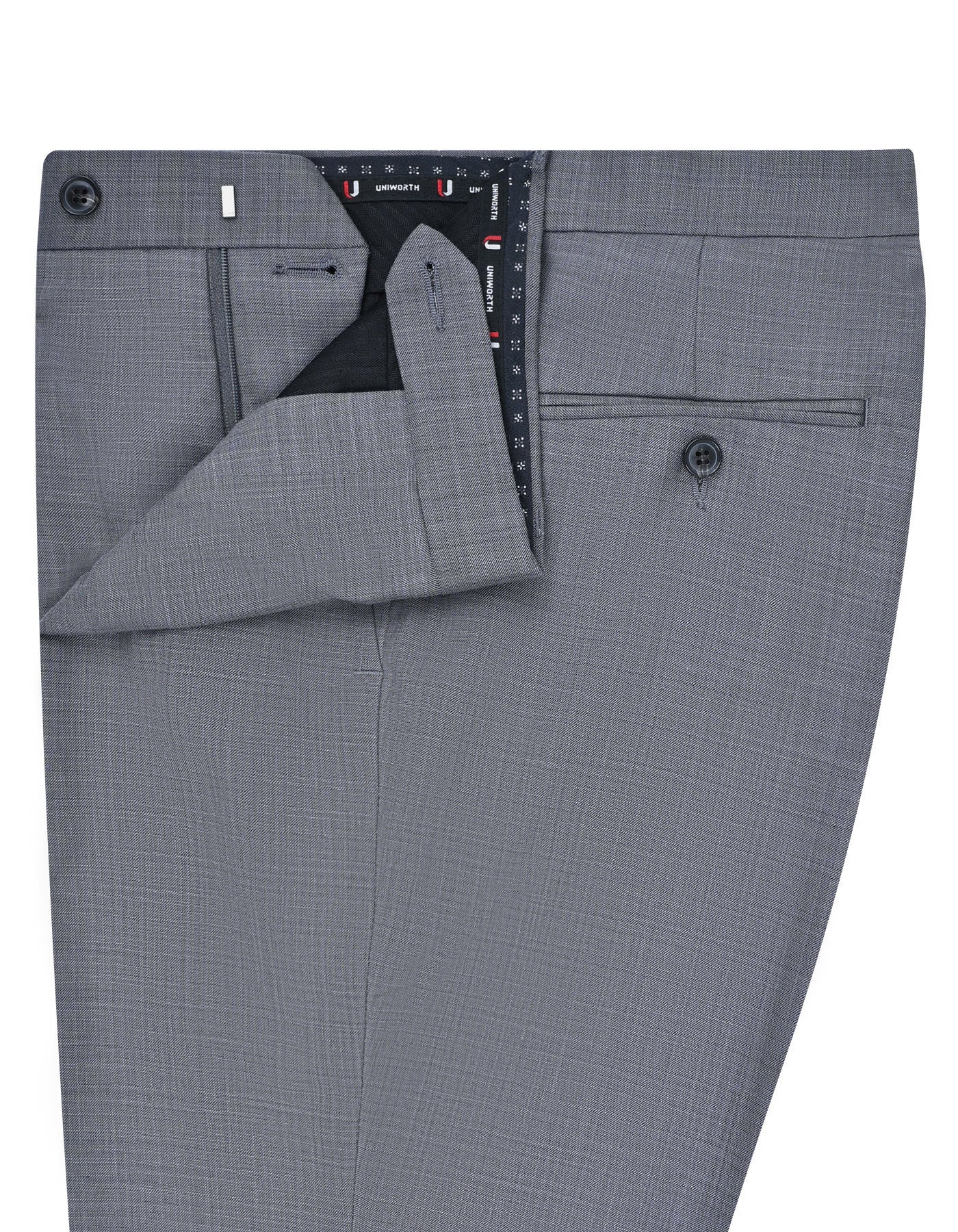 D Grey Texture Formal Trouser Classic Fit FT475C-32
