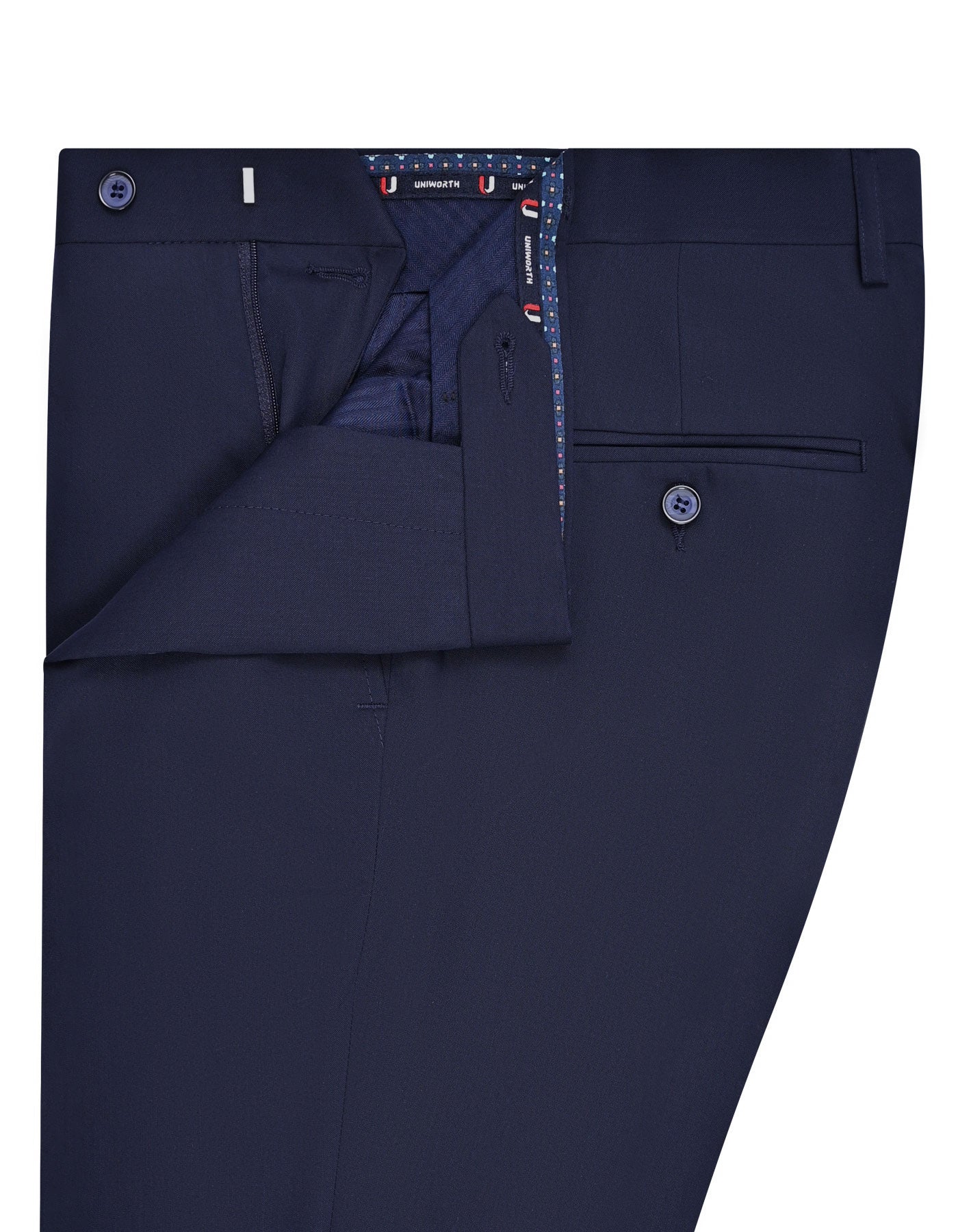 Navy Plain Formal Trouser Classic Fit FT488-3C-32