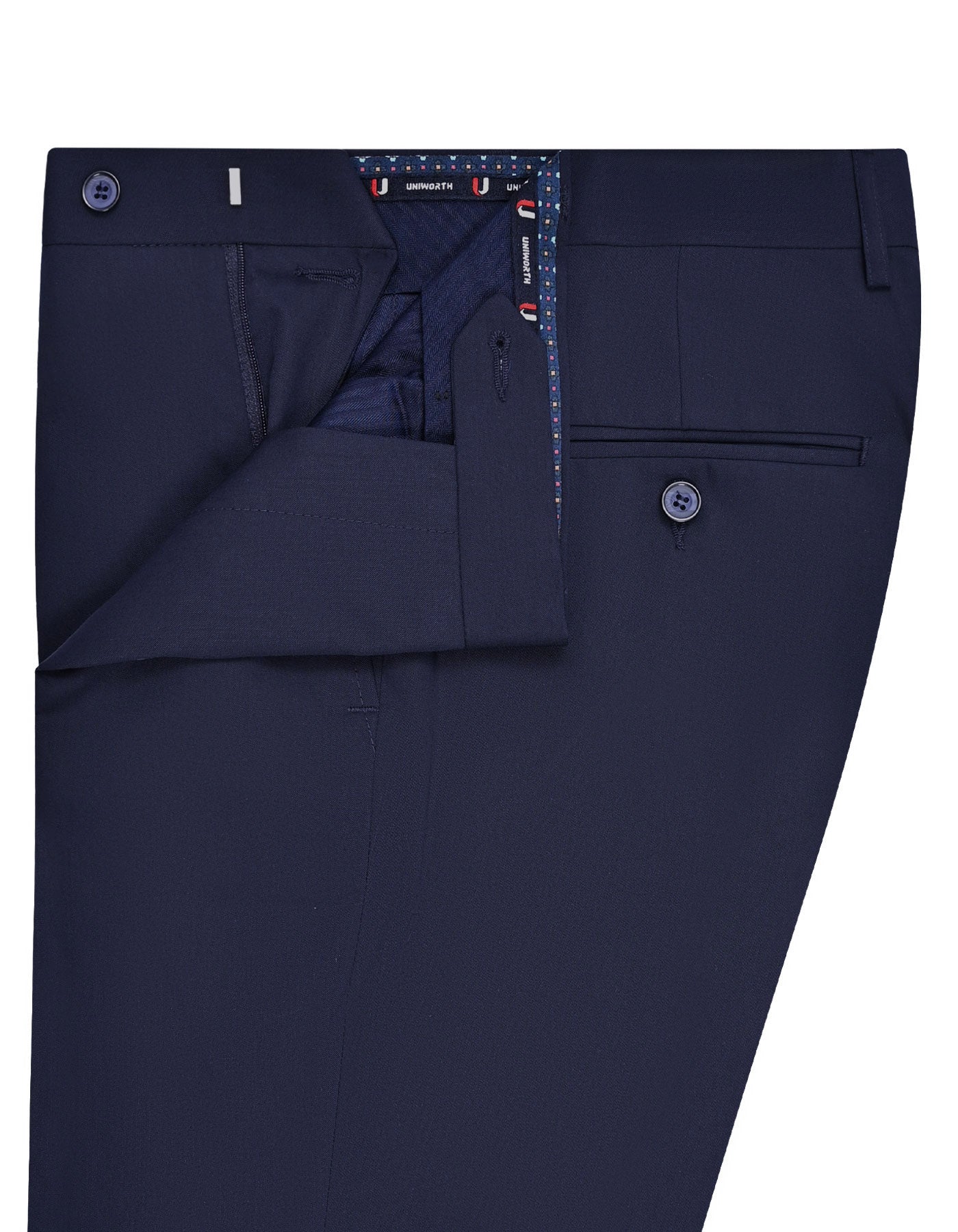 Navy Plain Formal Trouser Tailored Smart Fit FT490-4S-32