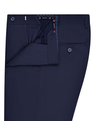 Navy Plain Formal Trouser Tailored Smart Fit FT491-3S-32