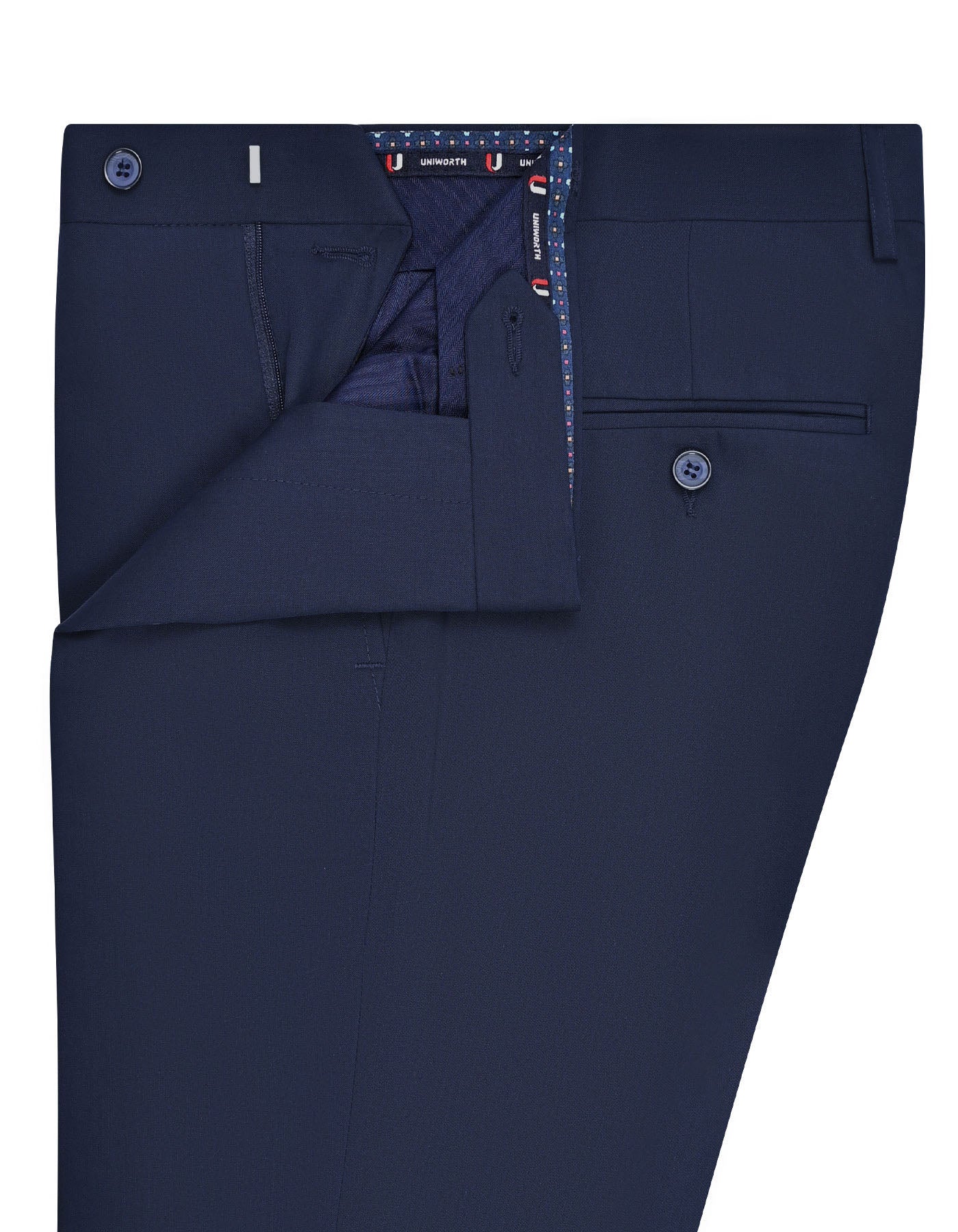 Navy Plain Formal Trouser Classic Fit FT495C-32
