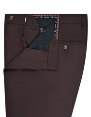 Chocolate Plain Formal Trouser Tailored Smart Fit FT504-1S-32