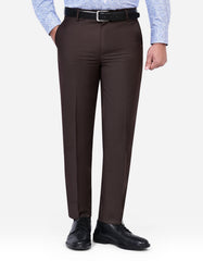 Chocolate Plain Formal Trouser Tailored Smart Fit FT504-1S-30