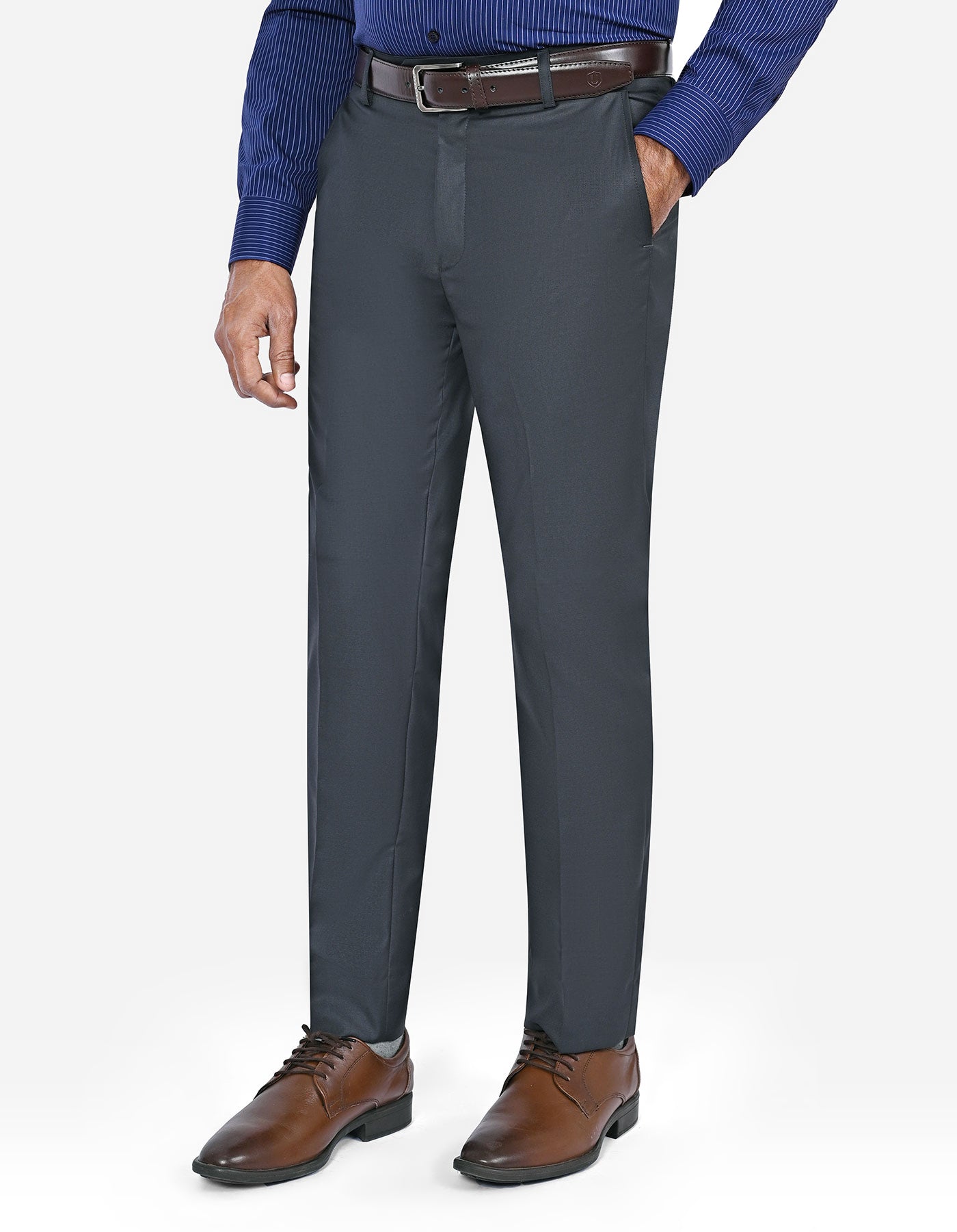 Charcoal Plain Formal Trouser Classic Fit FT506-2C-30