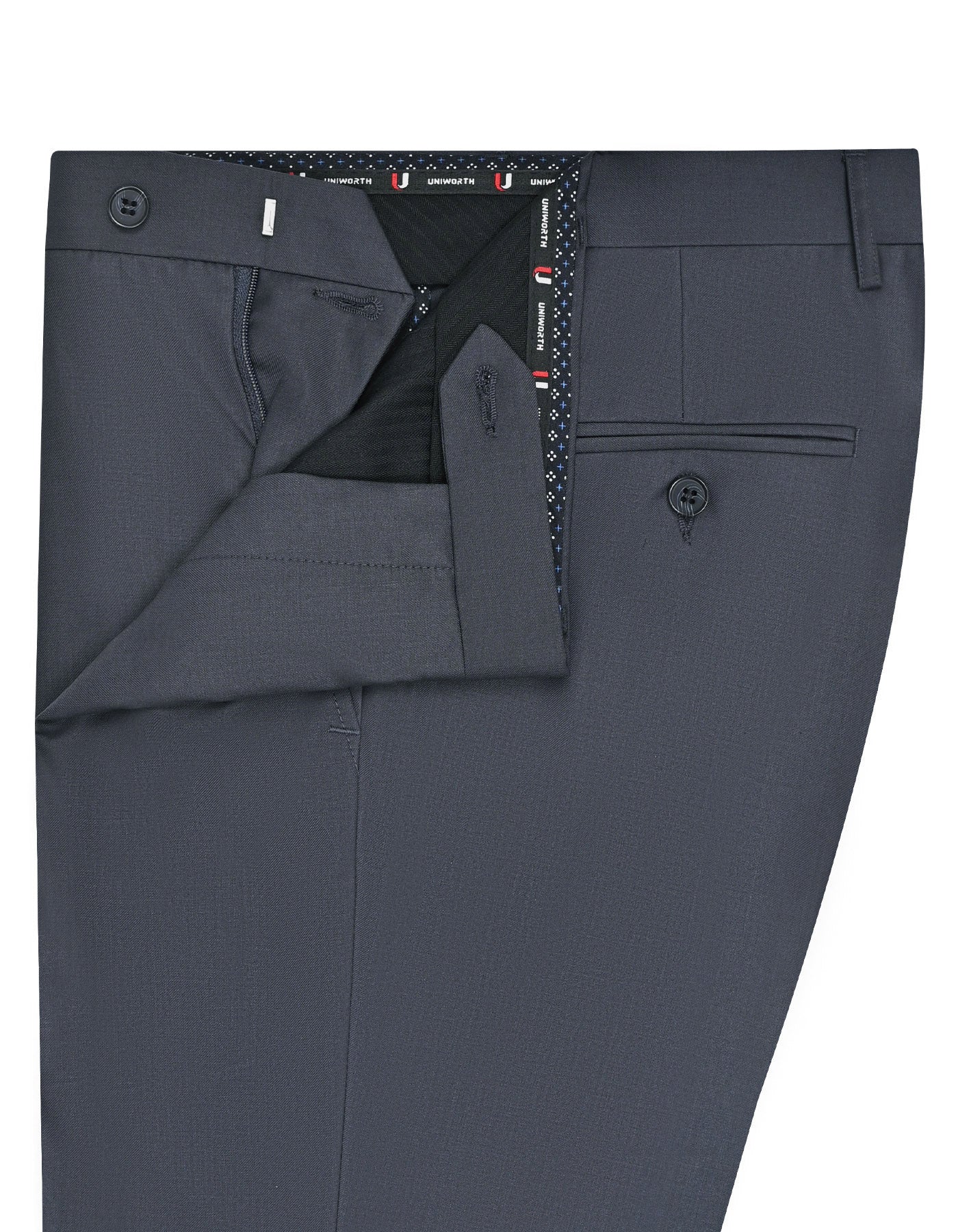 Charcoal Plain Formal Trouser Smart Fit FT506-2S-32