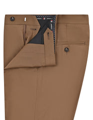L Brown Plain Smart Fit Formal Trouser