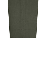 D Olive Plain Smart Fit Formal Trouser