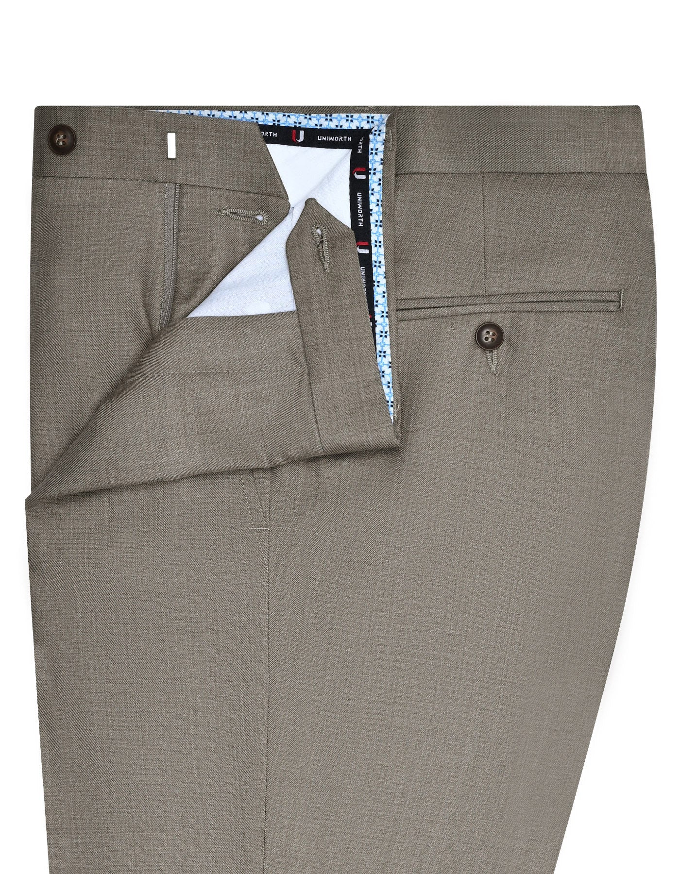 L Khaki Texture Formal Trouser Classic Fit FT511C-32