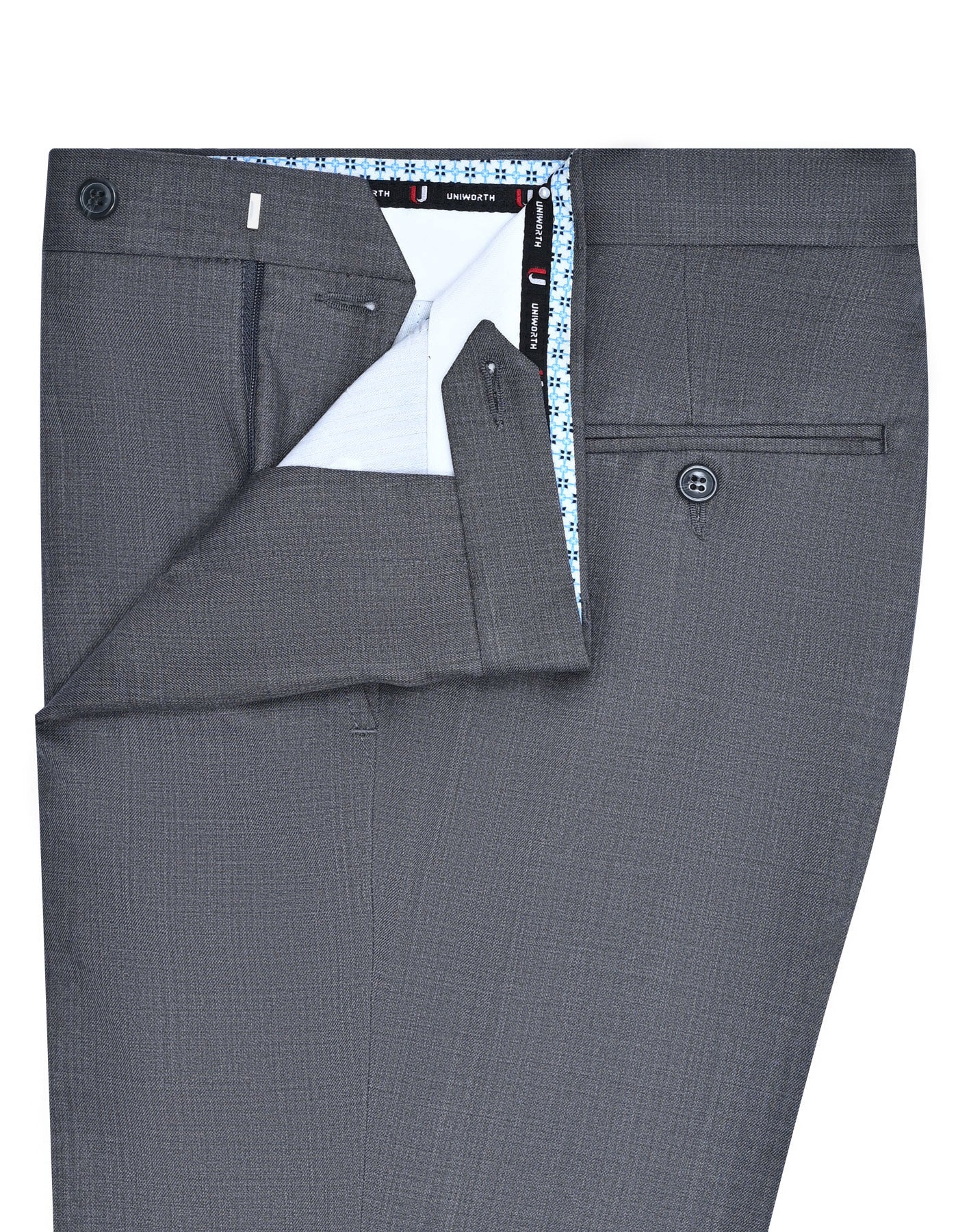 D Grey Texture Formal Trouser Tailored Smart Fit FT516S-32