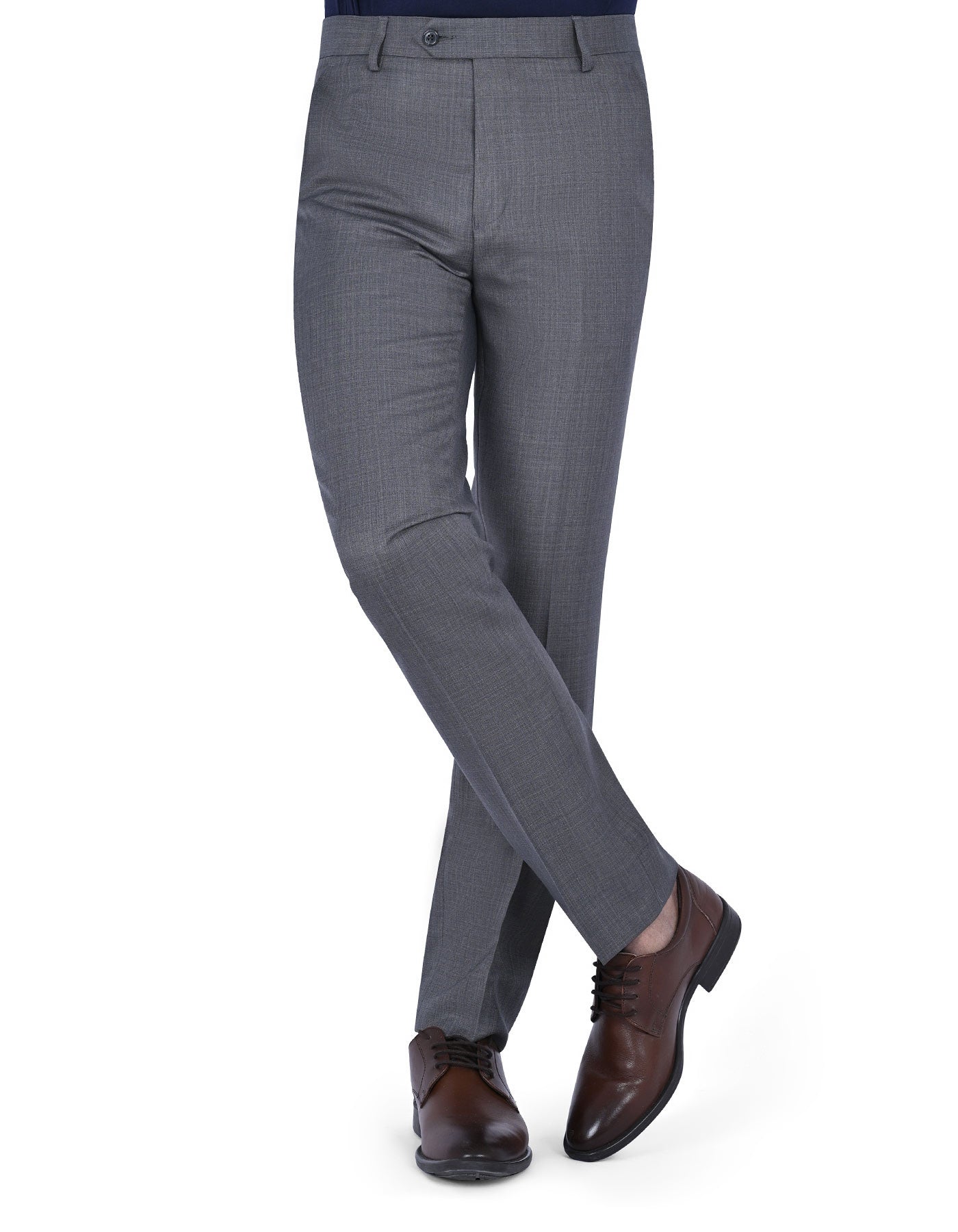 D Grey Texture Formal Trouser Tailored Smart Fit FT516S-30