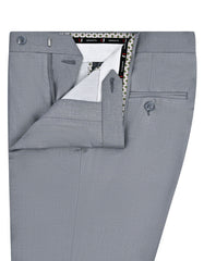 L Grey Plain Classic Fit Formal Trouser