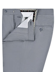 L Grey Plain Smart Fit Formal Trouser