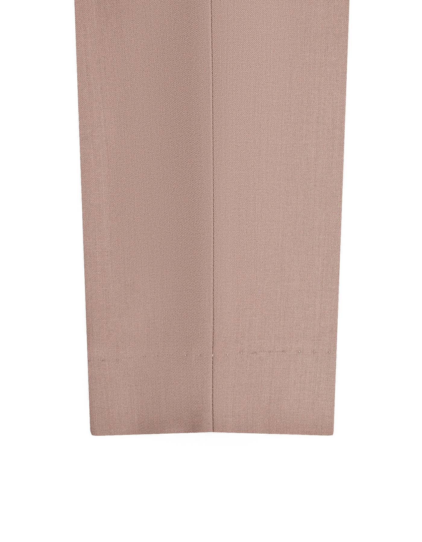 Beige Plain Formal Trouser Classic Fit FT520-1C-34