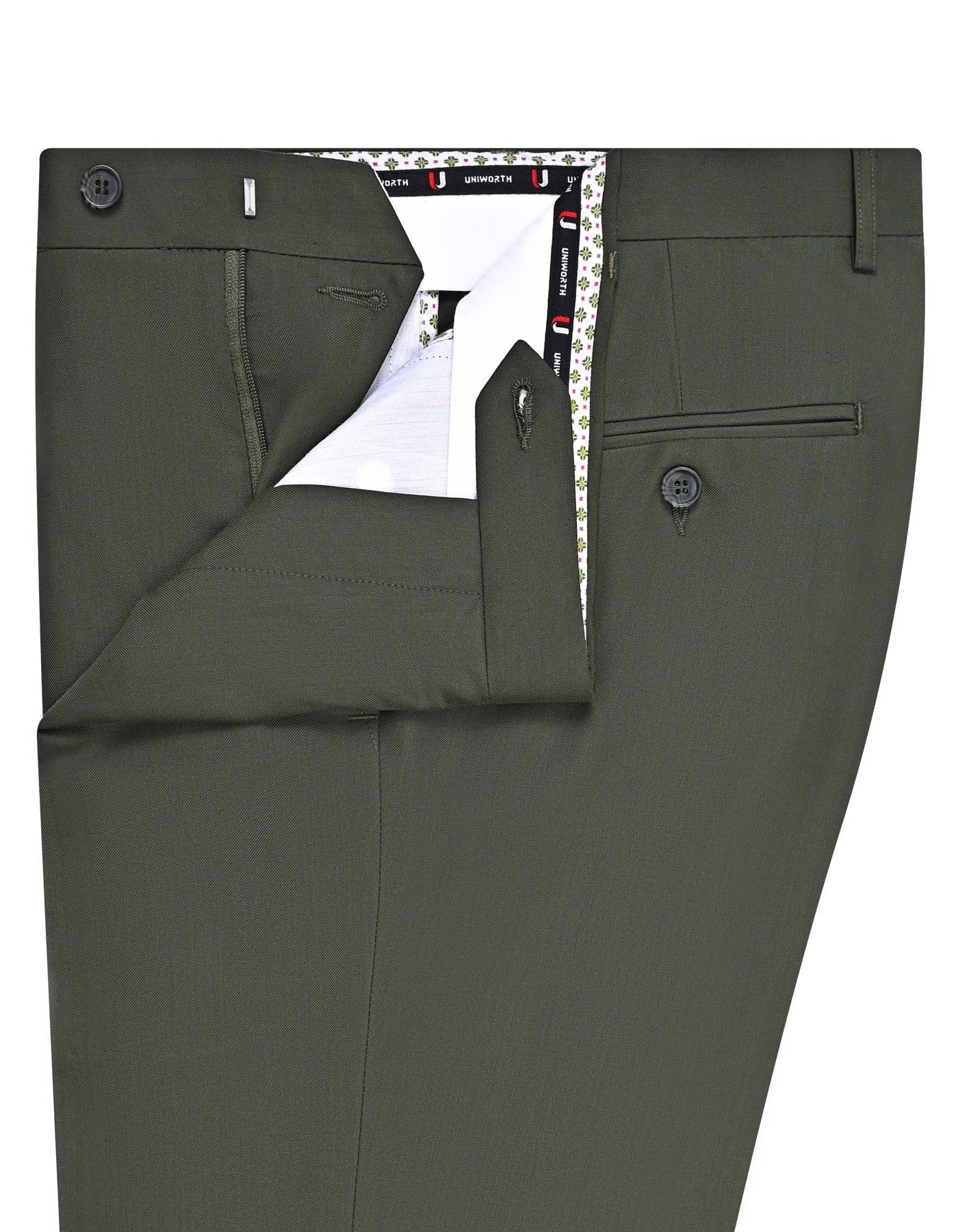 Olive Plain Formal Trouser Classic Fit FT521-1C-32