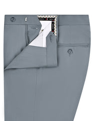 Grey Plain Classic Fit Formal Trouser