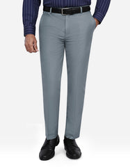 Grey Plain Smart Fit Formal Trouser