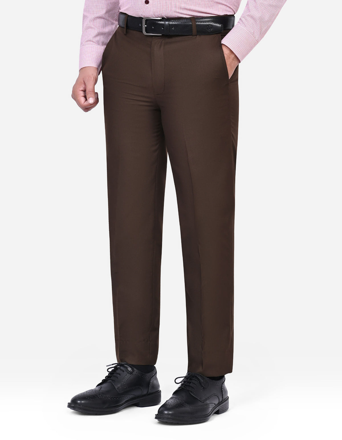 Chocolate Plain Formal Trouser Classic Fit FT529C-30