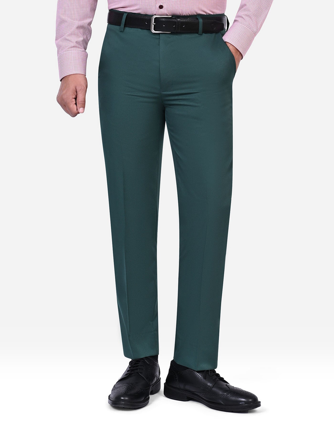 Teal Plain Formal Trouser Smart Fit FT531S-30