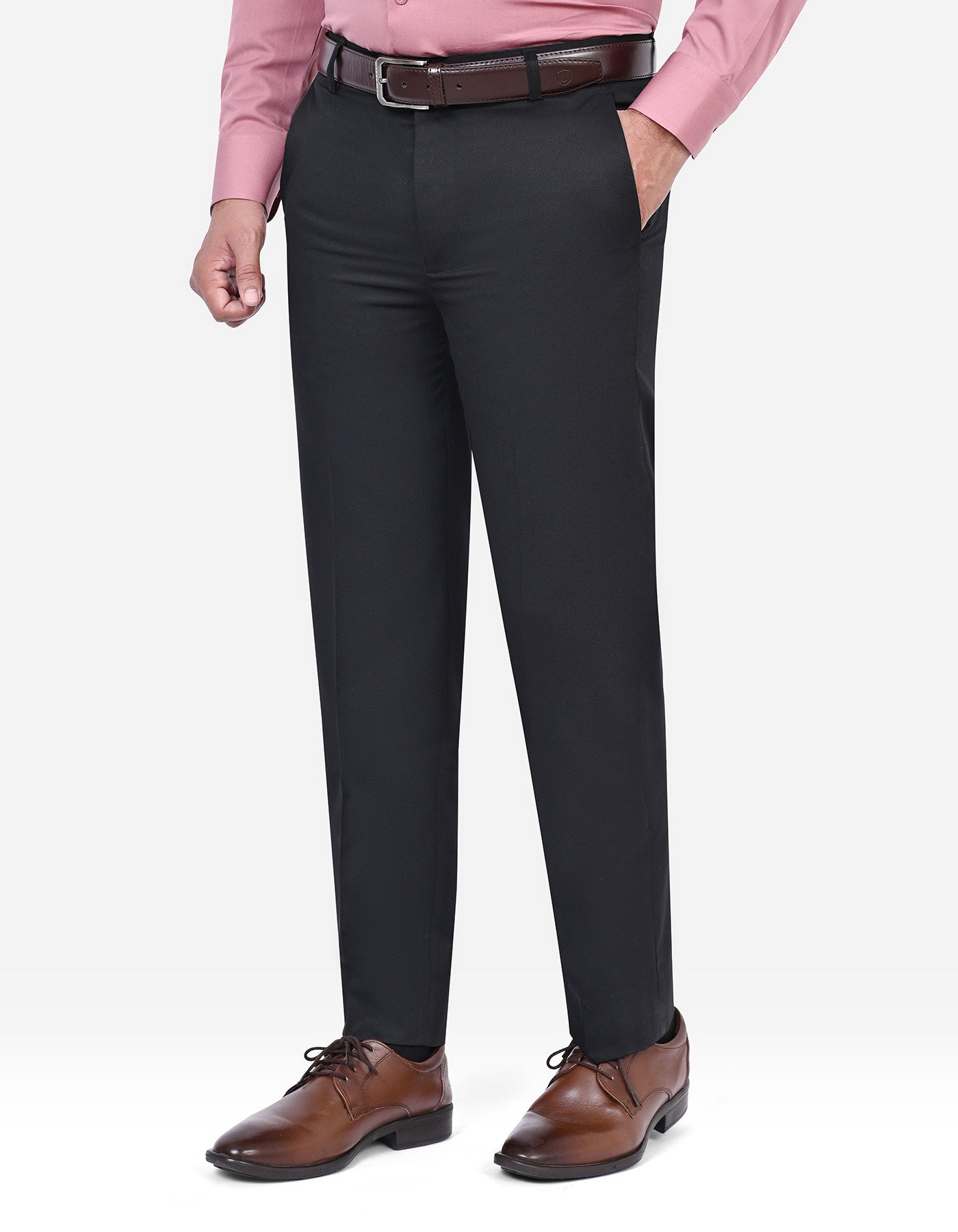 Black Plain Formal Trouser Tailored Smart Fit FT540S-30