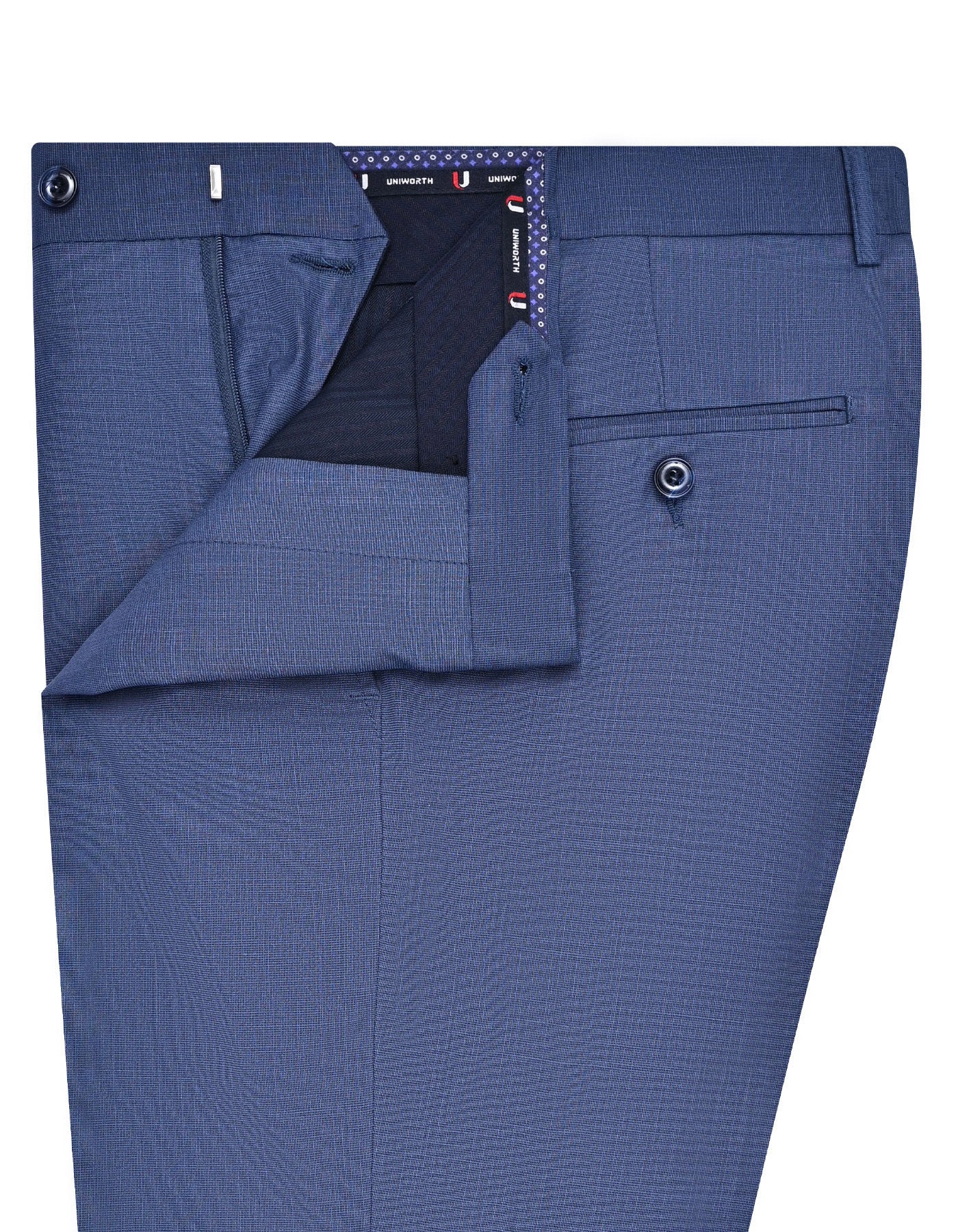 Blue Plain Formal Trouser Classic Fit FT550-1C-32