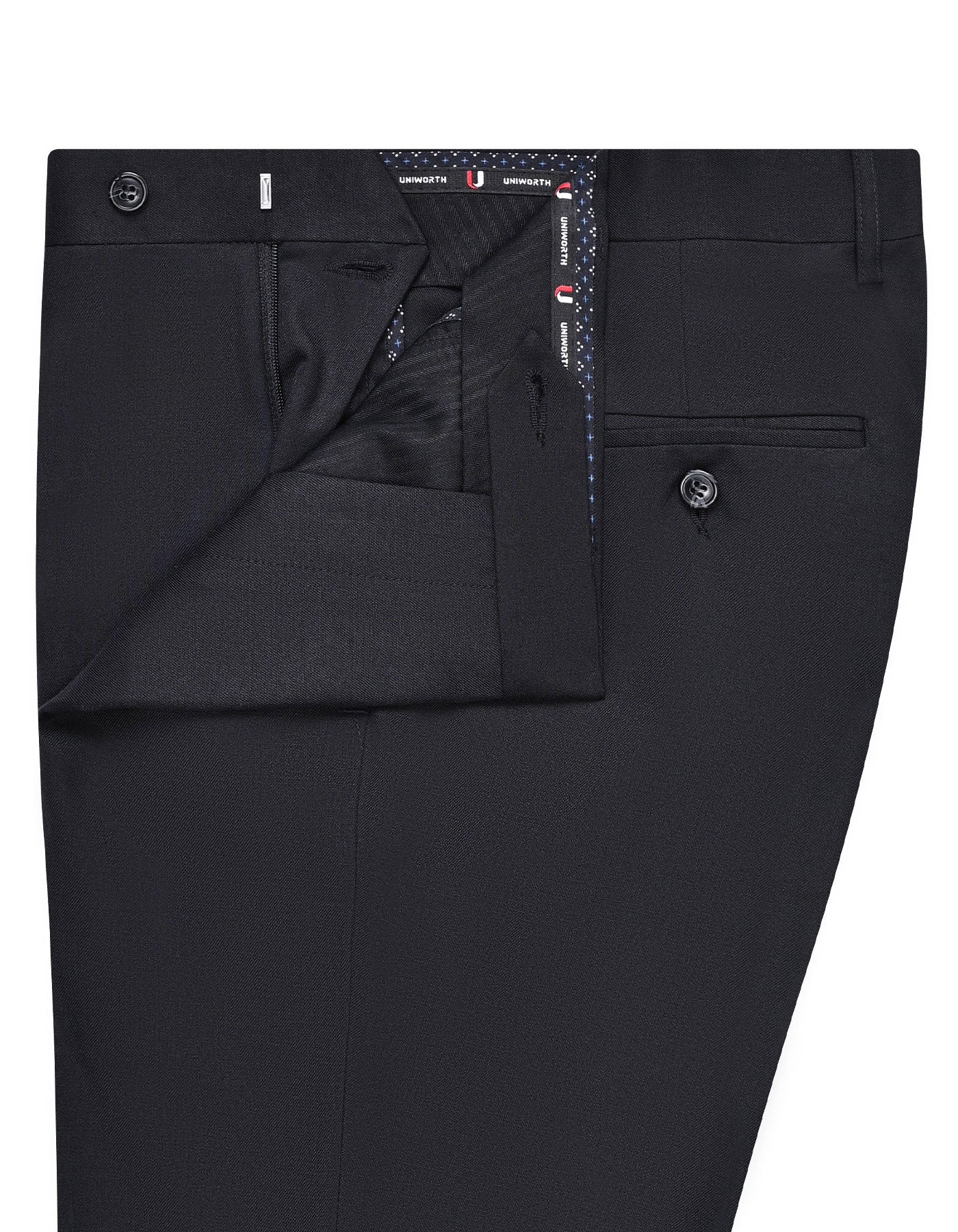 Black Plain Formal Trouser Tailored Smart Fit FT552-1S-34