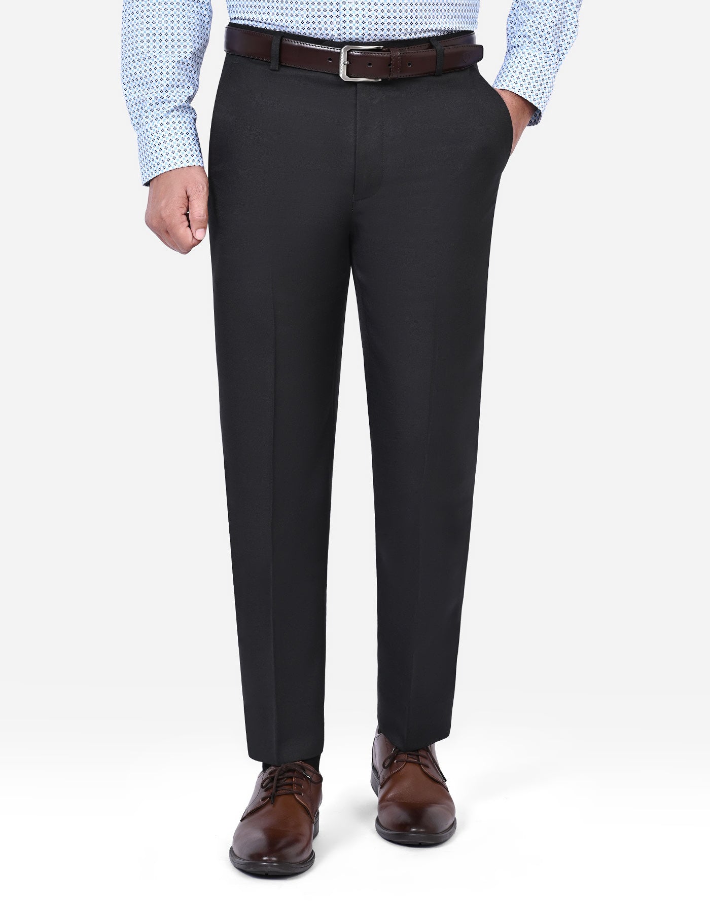 Black Plain Formal Trouser Tailored Smart Fit FT552-1S-32