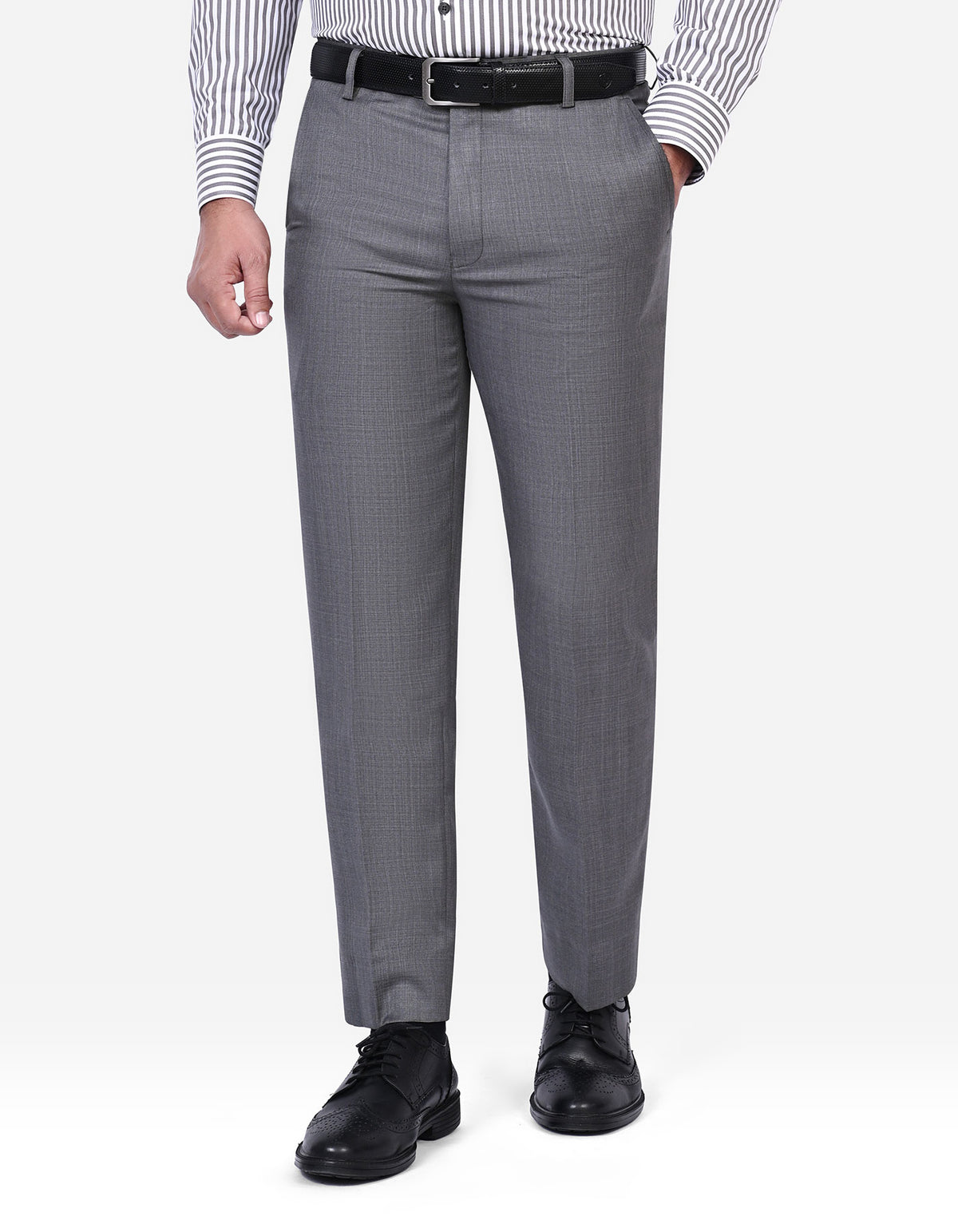 Grey Texture Formal Trouser Classic Fit FT553-1C-30
