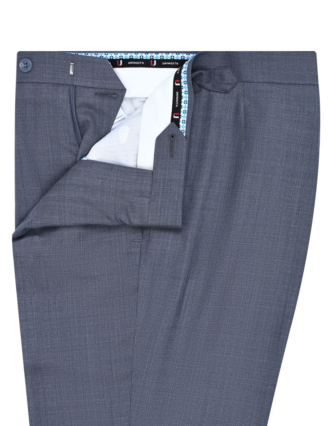 Grey Plain Formal Trouser Tailored Smart Fit FT553S-34