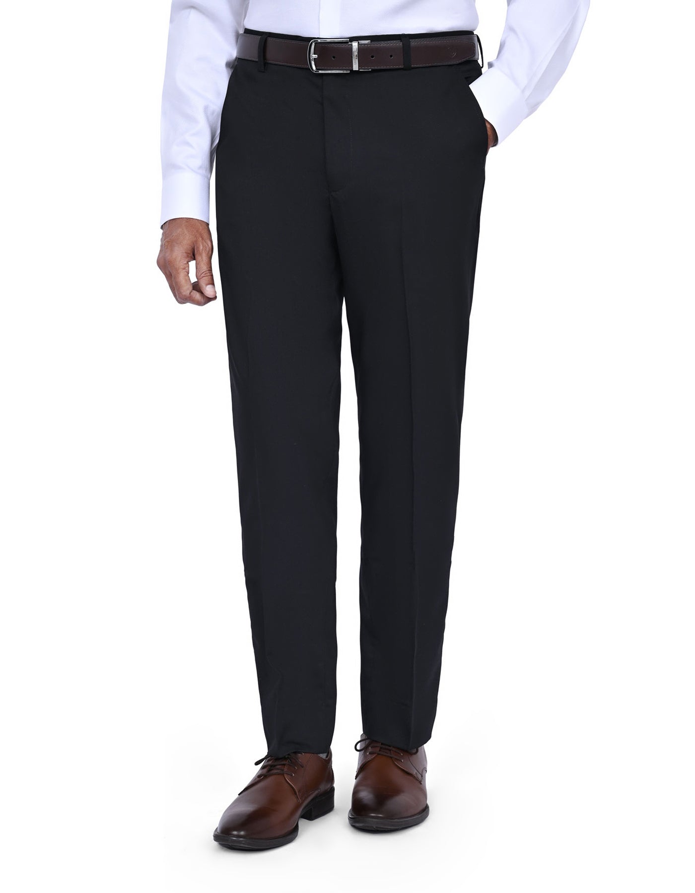 Black Plain Formal Trouser Tailored Smart Fit FT570-2S-30
