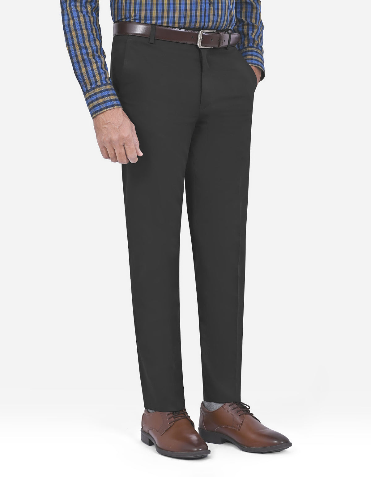 Black Plain Formal Trouser Tailored Smart Fit FT570-3S-32