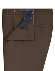 Chocolate Plain Formal Trouser Tailored Smart Fit FT573-3S-34