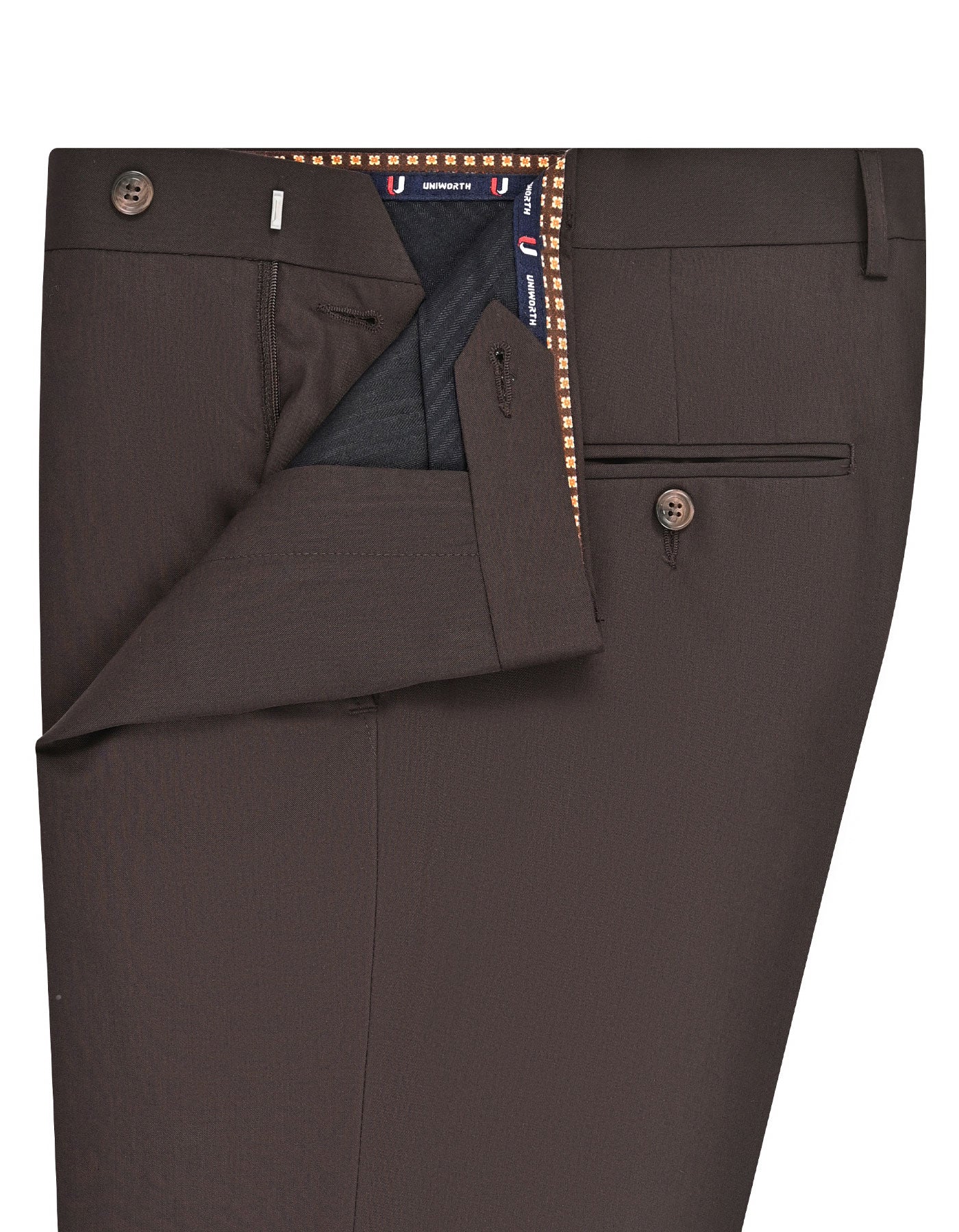 Chocolate Plain Formal Trouser Tailored Smart Fit FT573S-32