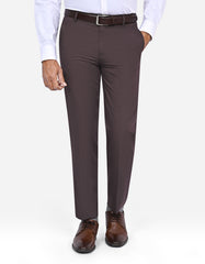 Chocolate Plain Formal Trouser Tailored Smart Fit FT573S-30