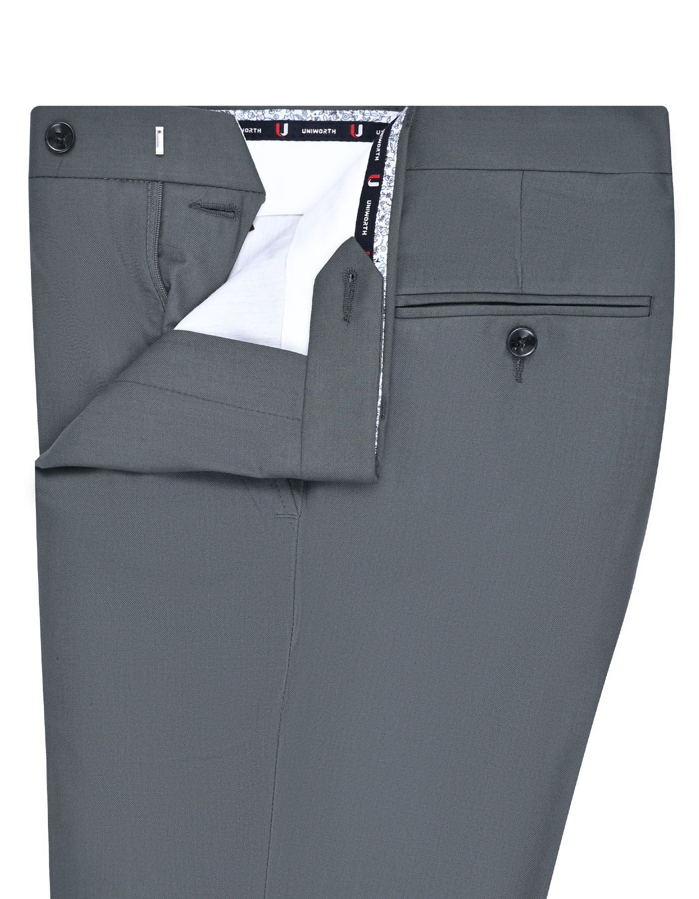M Grey Plain Formal Trouser Smart Fit FT581-1S-32