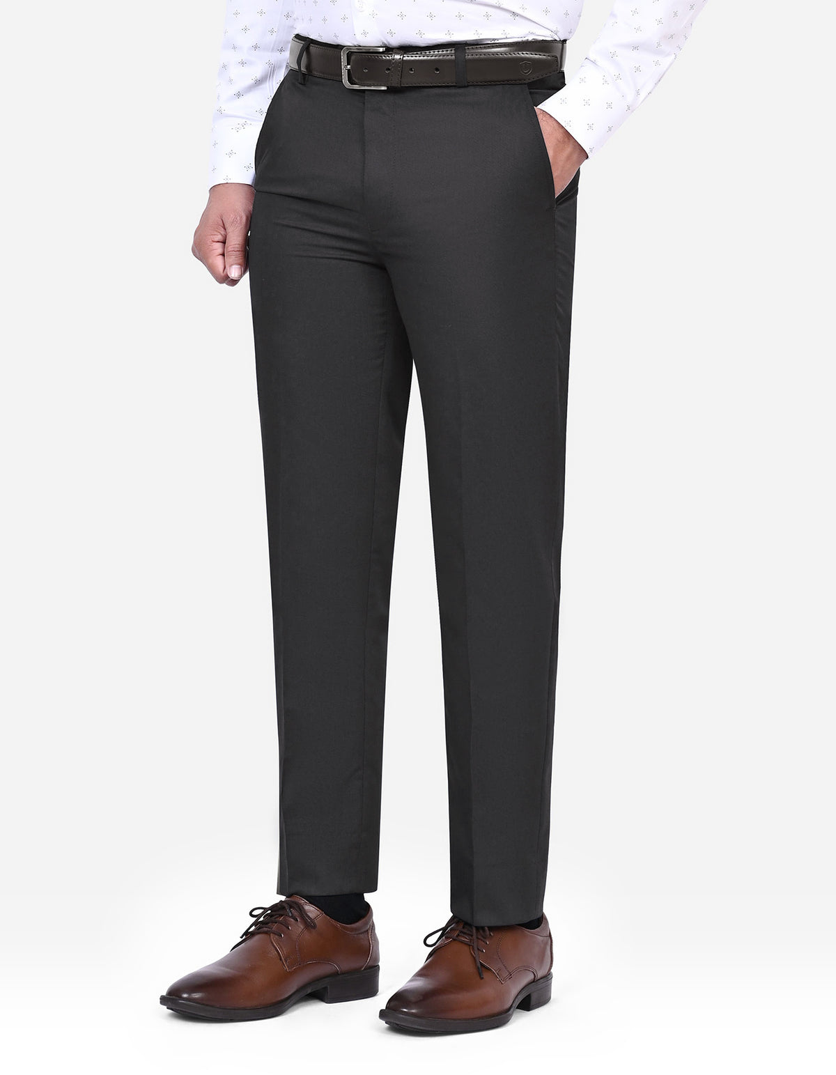 Black Plain Formal Trouser Tailored Smart Fit FT597S-30