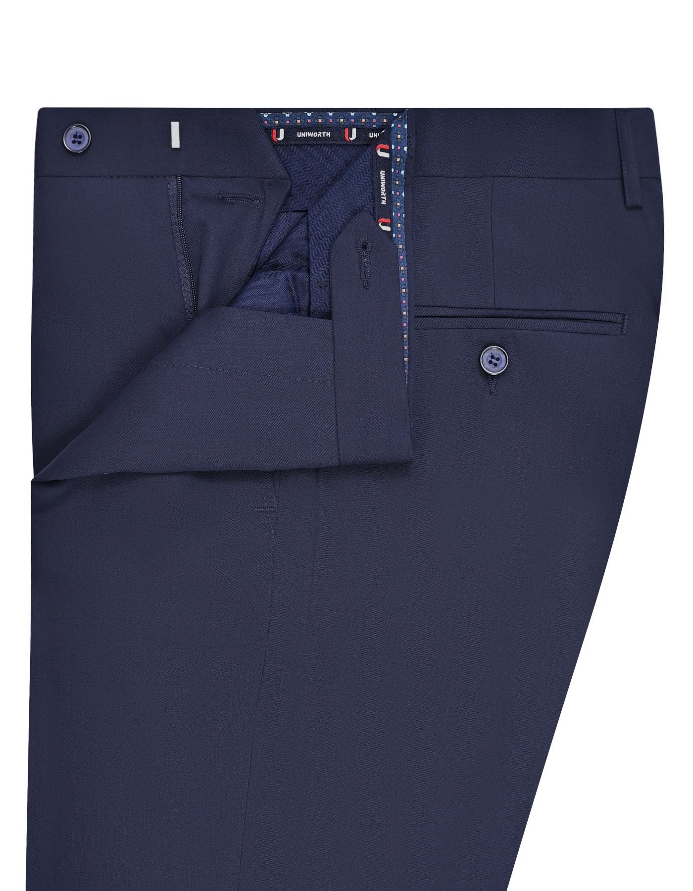 Navy Plain Formal Trouser Classic Fit FT599-1C-32