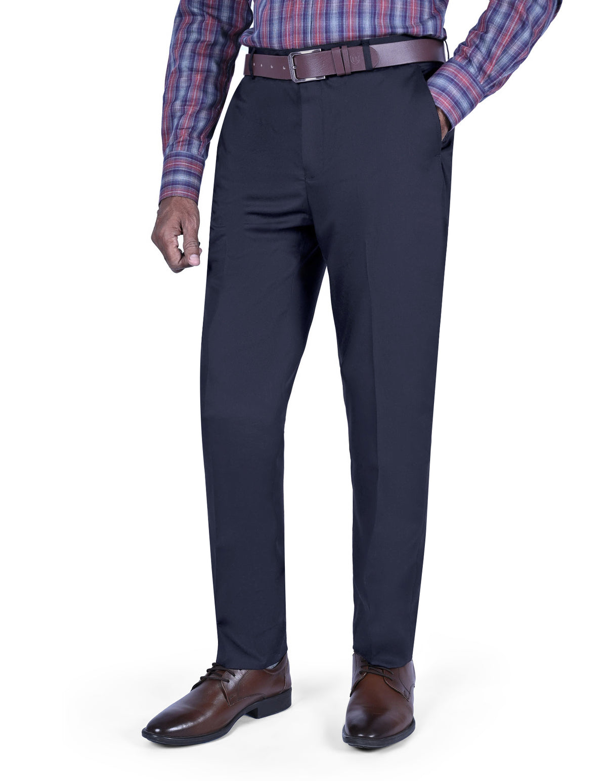 Navy Plain Formal Trouser Classic Fit FT599C-30