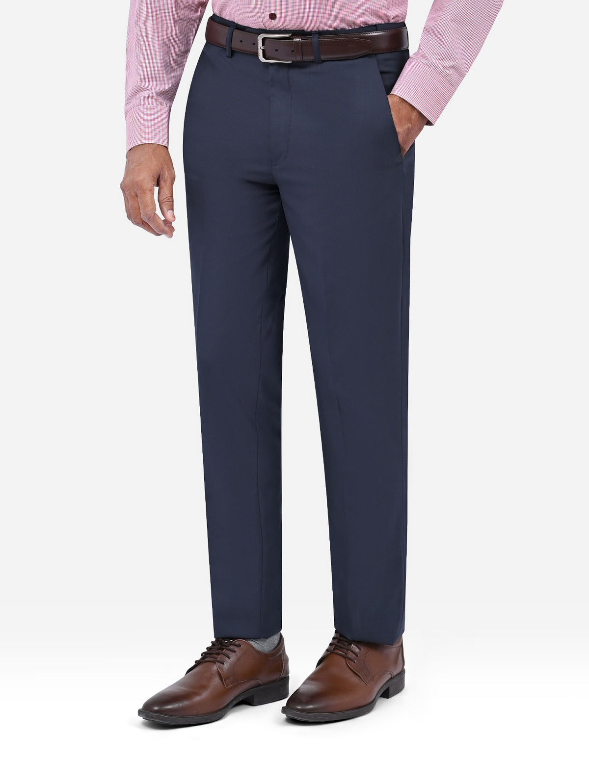 Navy Plain Formal Trouser Smart Fit FT612-1S-30