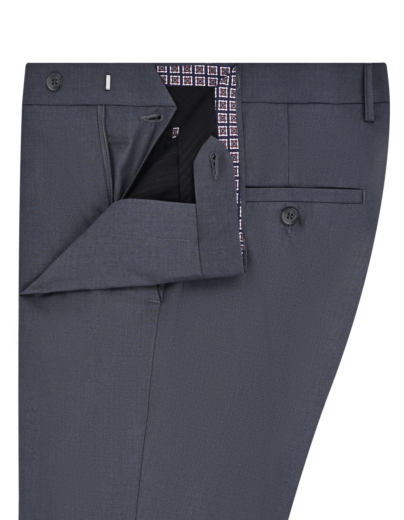 Grey Plain Formal Trouser Classic Fit FT613-1C-32