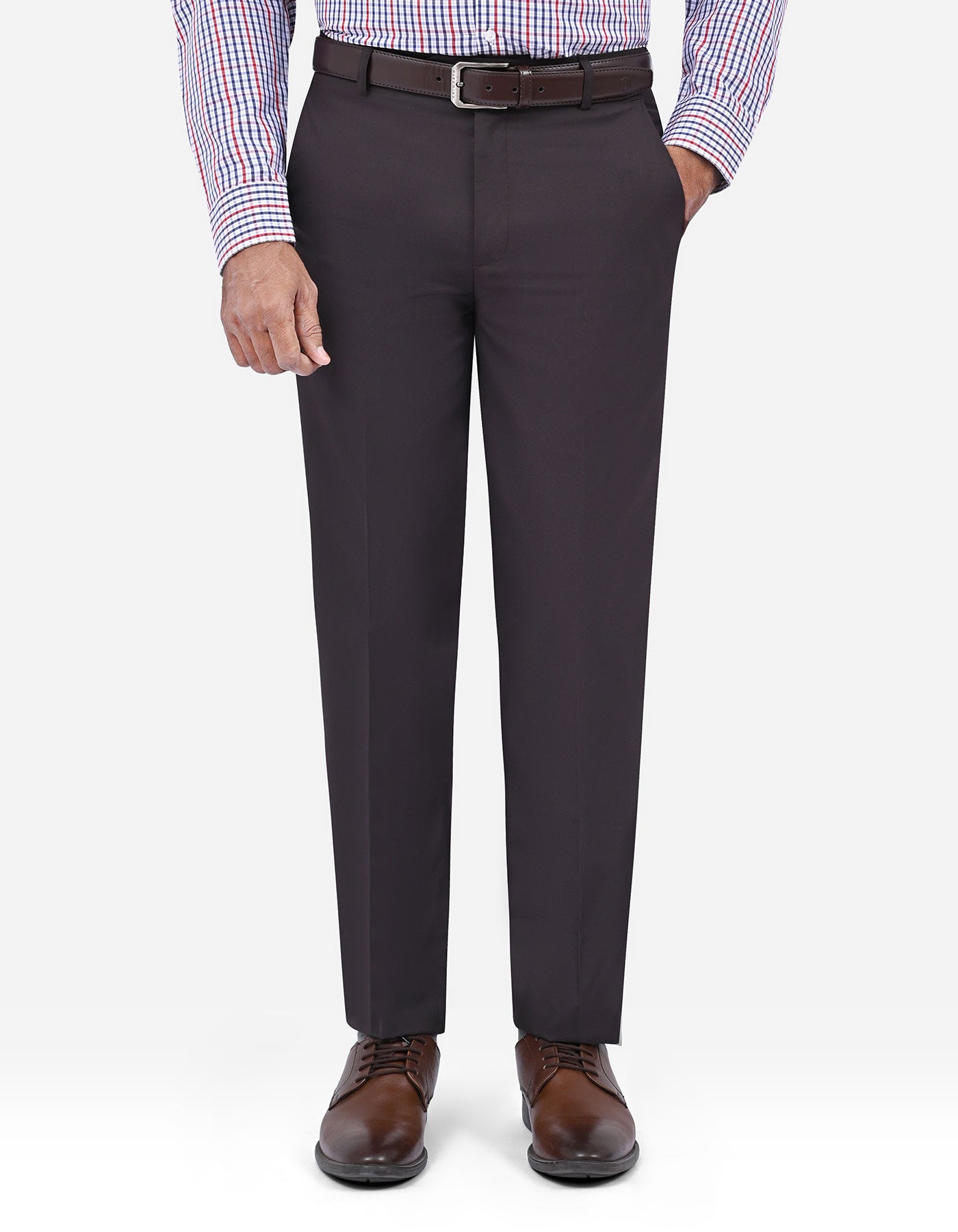 Chocolate Plain Formal Trouser Classic Fit FT614-1C-30