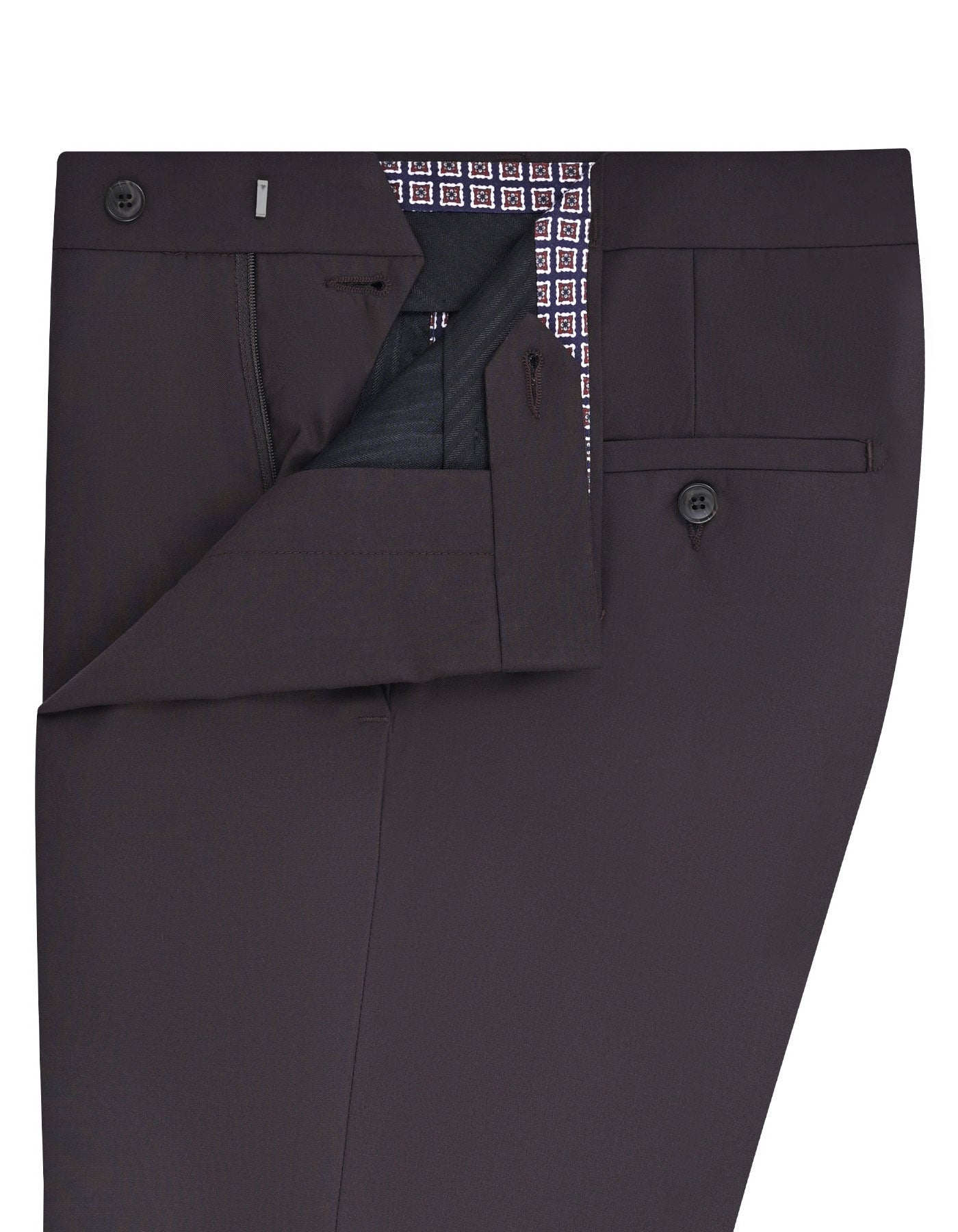 Chocolate Plain Formal Trouser Smart Fit FT614-1S-32