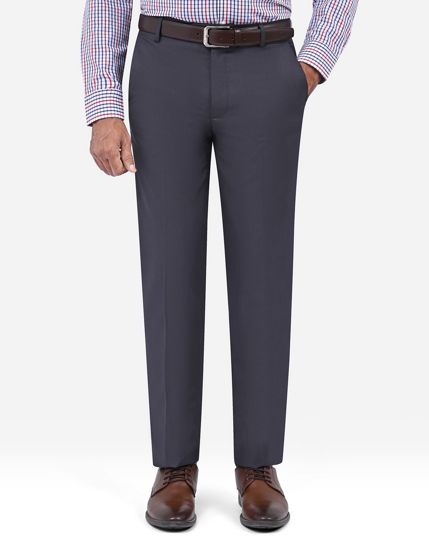 Charcoal Plain Formal Trouser Smart Fit FT615-1S-30
