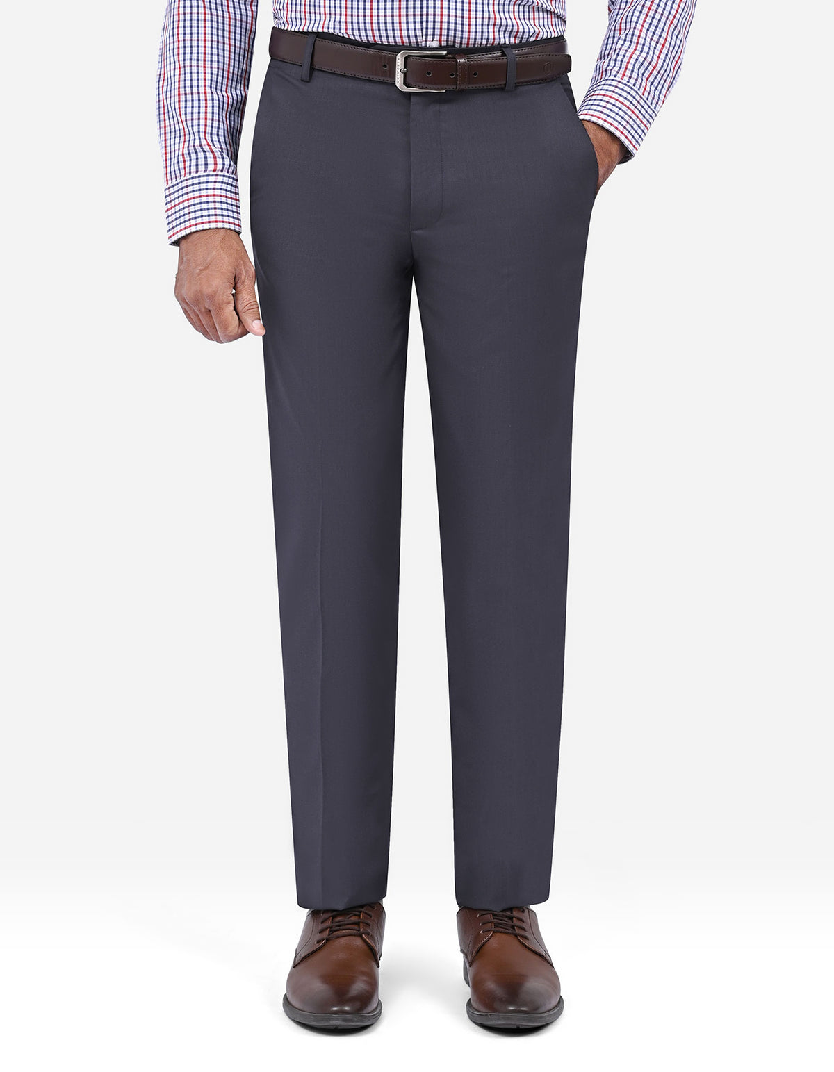 Charcoal Plain Formal Trouser Smart Fit FT615-1S-30