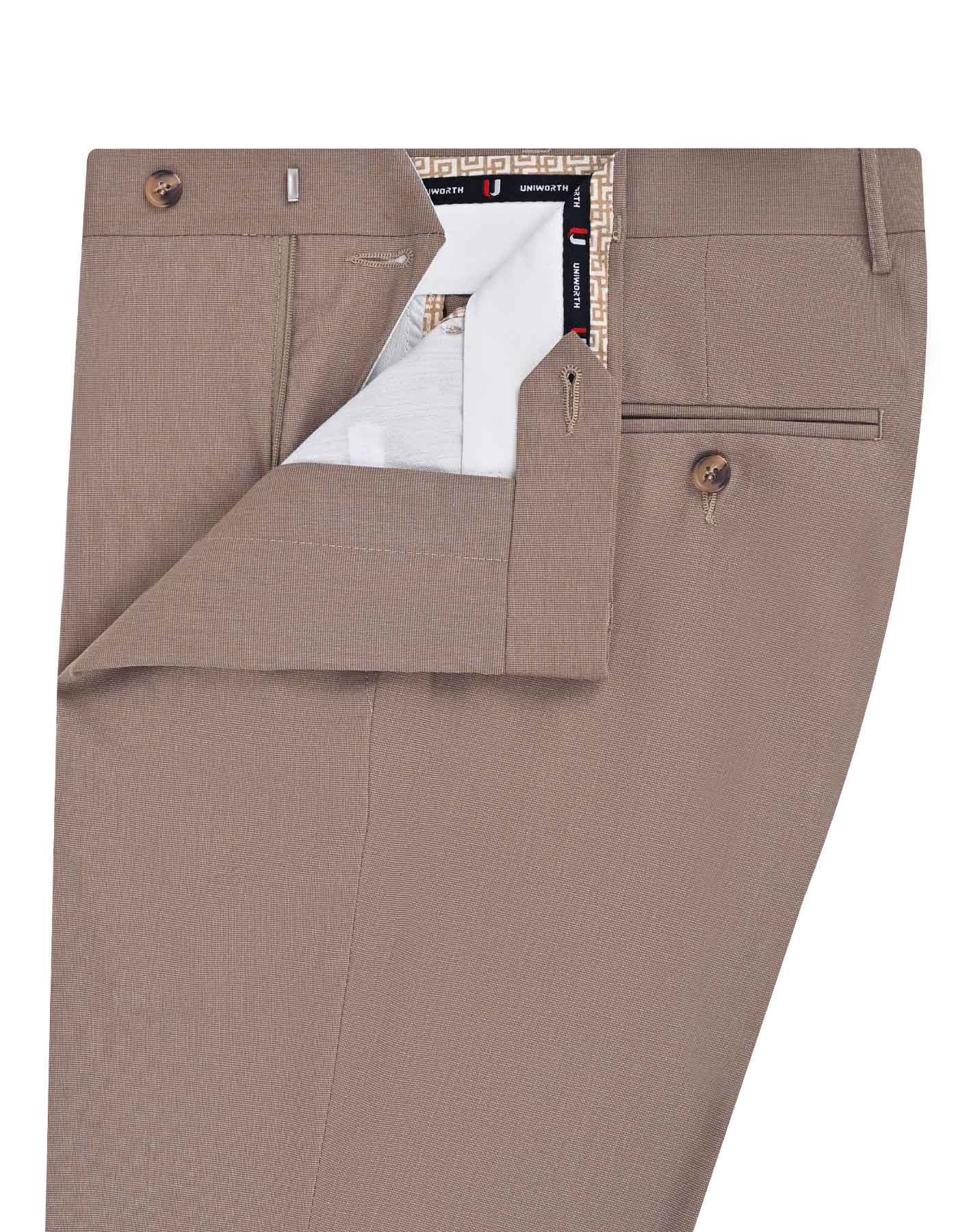 Beige Texture Formal Trouser Classic Fit FT619C-32