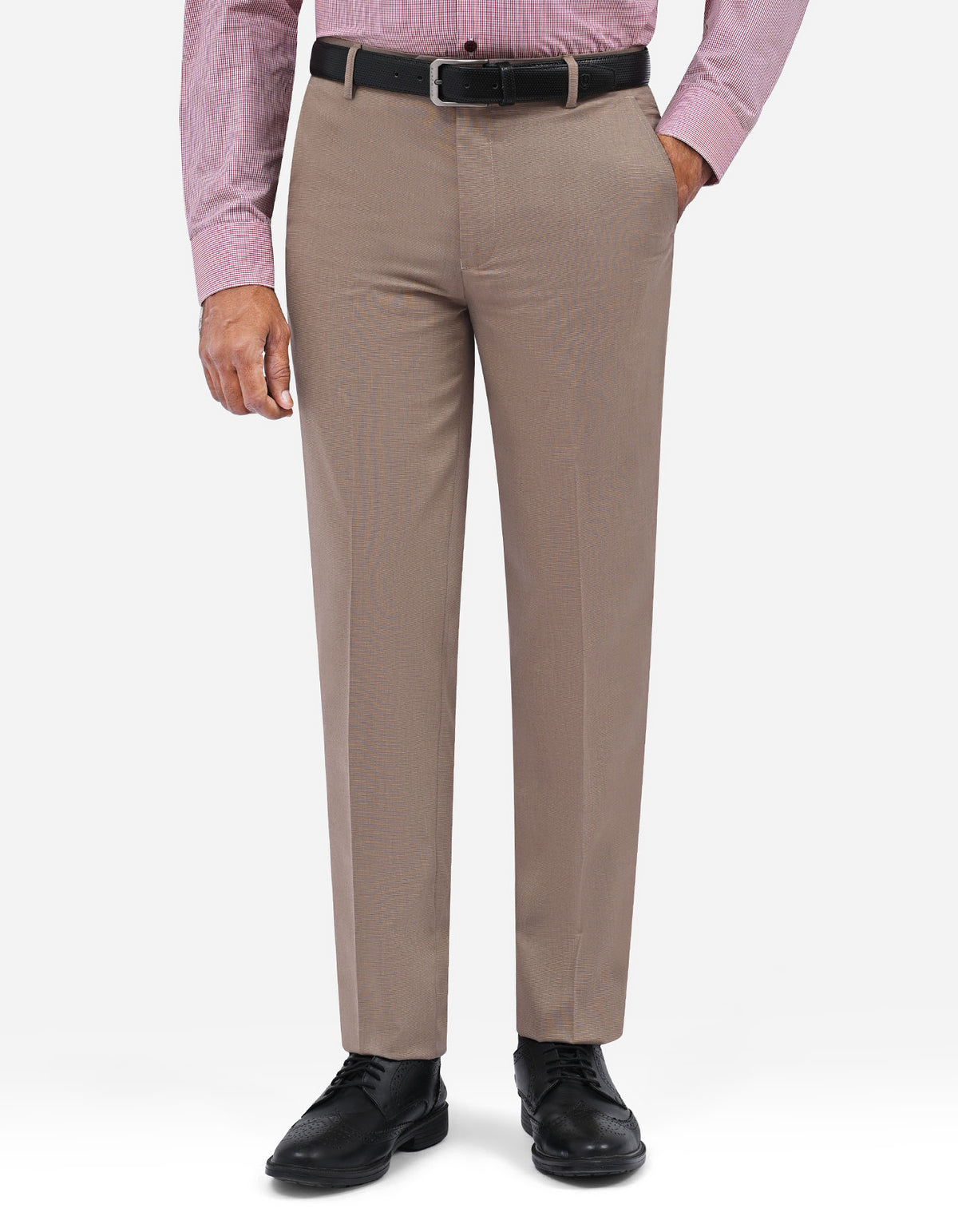 Beige Texture Formal Trouser Classic Fit FT619C-30