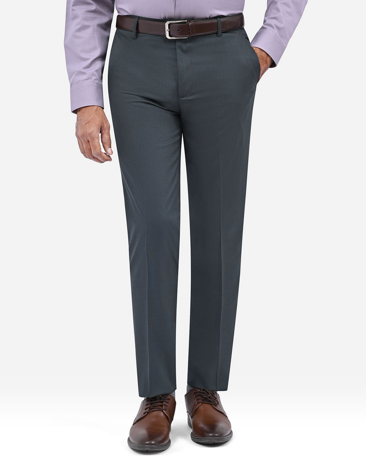 D Green Texture Formal Trouser Classic Fit FT620-1C-30