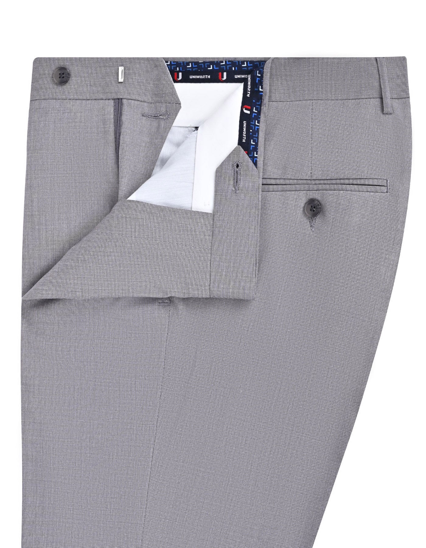 L Grey Texture Formal Trouser Classic Fit FT621-1C-32